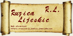 Ružica Lijeskić vizit kartica